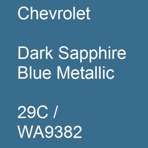 Chevrolet, Dark Sapphire Blue Metallic, 29C / WA9382.